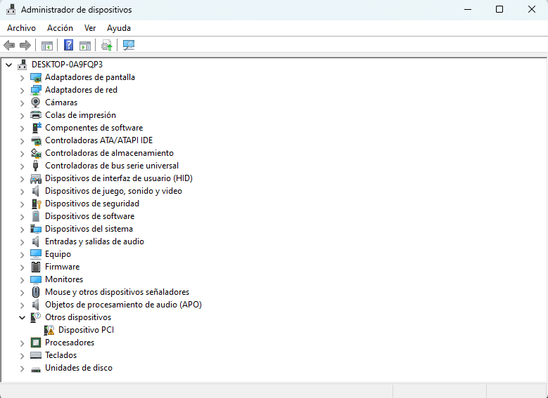 Ventana del Administrador de dispositivos mostrando el menú contextual para actualizar un controlador